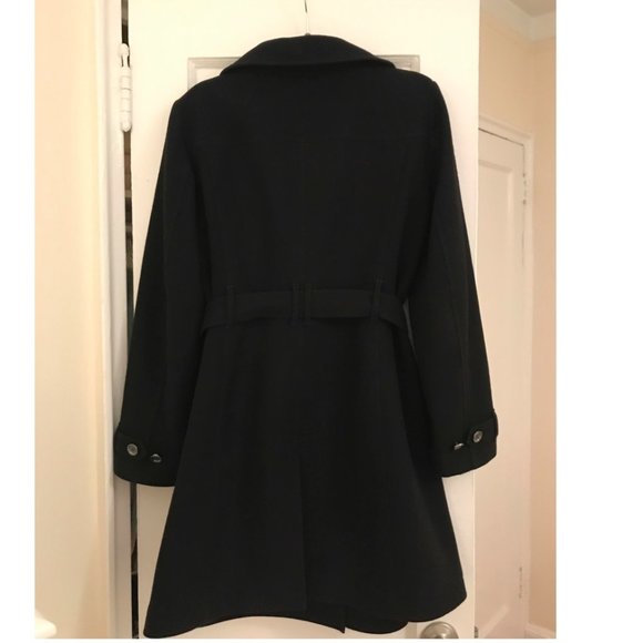 Burberry Black Wool Pea Coat - Picture 4 of 5